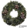 Zelený věnec bez dekorace - konifery, ilex - přírodní - 30 cm