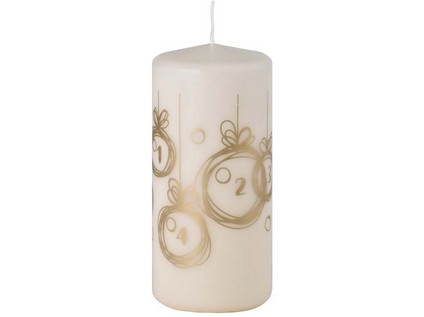 Válec advent 70X150MM, potisk zlatá koulička, cena za ks