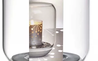 Svícen Bolsius sklo 121x130 mm na Sparkle Light čirý - Sparkle kulaty