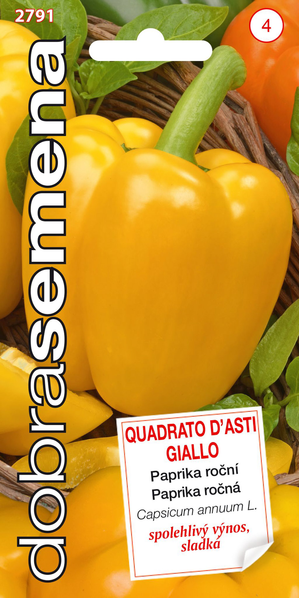 Dobrá semena Paprika zel. Quadrato D´asti Giallo 0,4g, žlutá