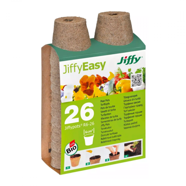 Rašelinový květináč Jiffypot® R6-26, 6 cm - balení 26 kusů - obrazek 71