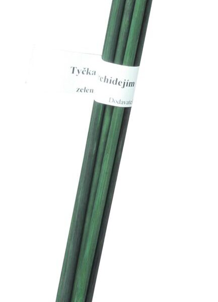 Tyčka k orchideji 7mm, 90 cm - 10 ks bambus zelená/hnědá