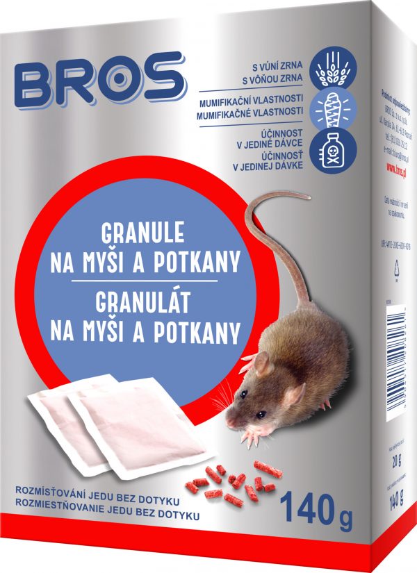BROS - granule na myši a potkany 140 g - 17b6fb11 b4f1 4bac 9734 a1258afd8c97