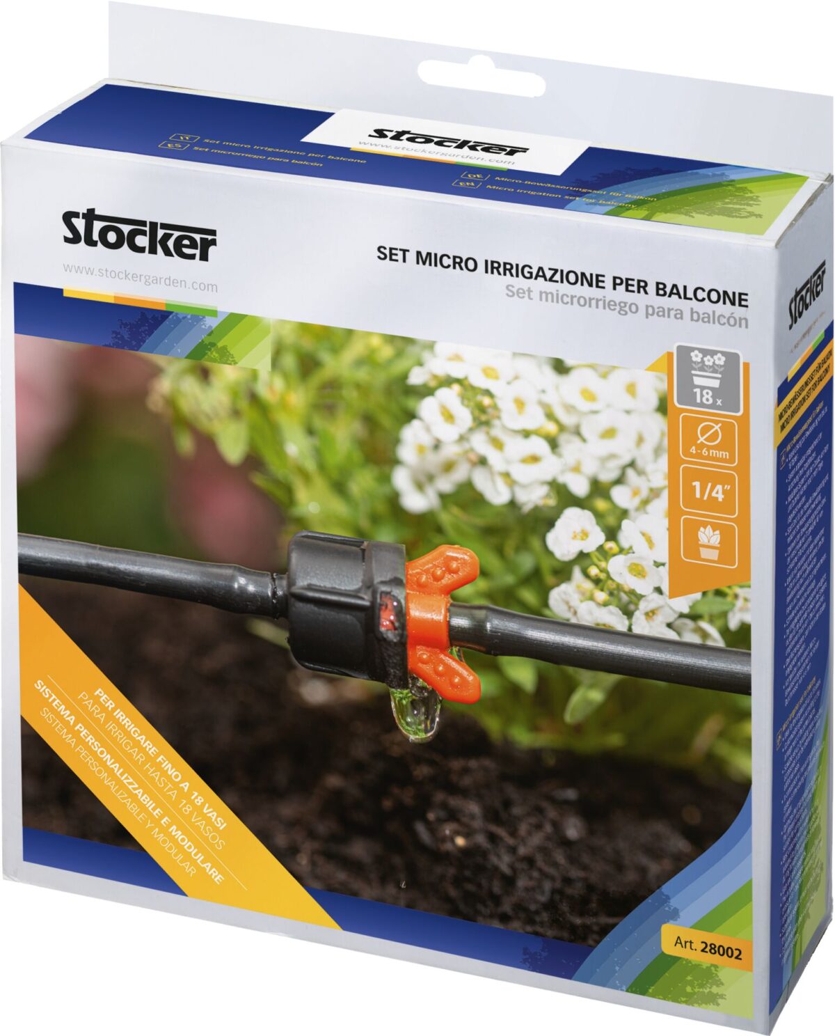 Sada kapková zavlažovací na balkon s mikro hadicí- pr. 4-6 mm Stocker - Image 1