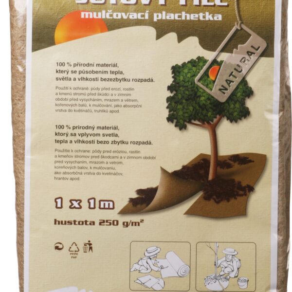 Jutový filc - plachetka 1 x 1 m