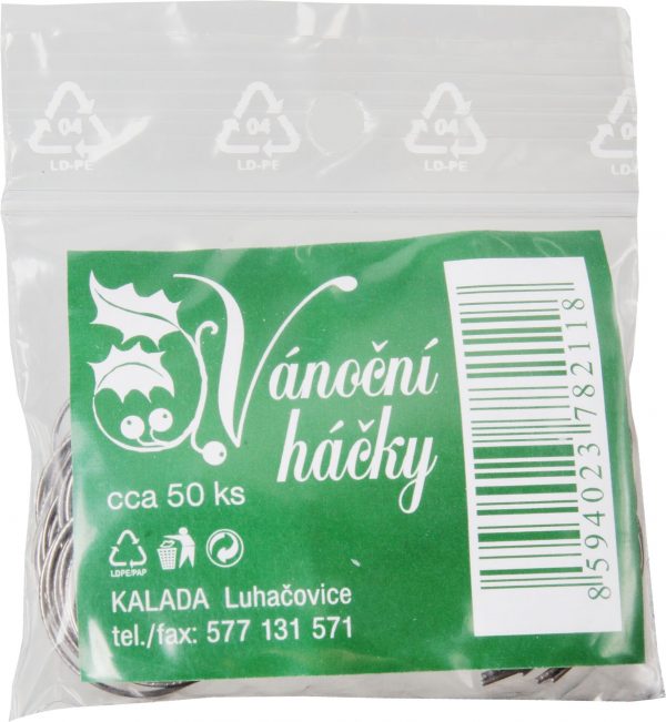 Háček vánoční - dlouhý železný lesk - 7dbef0ab 6d27 4c64 b56f 57e172d2ca90