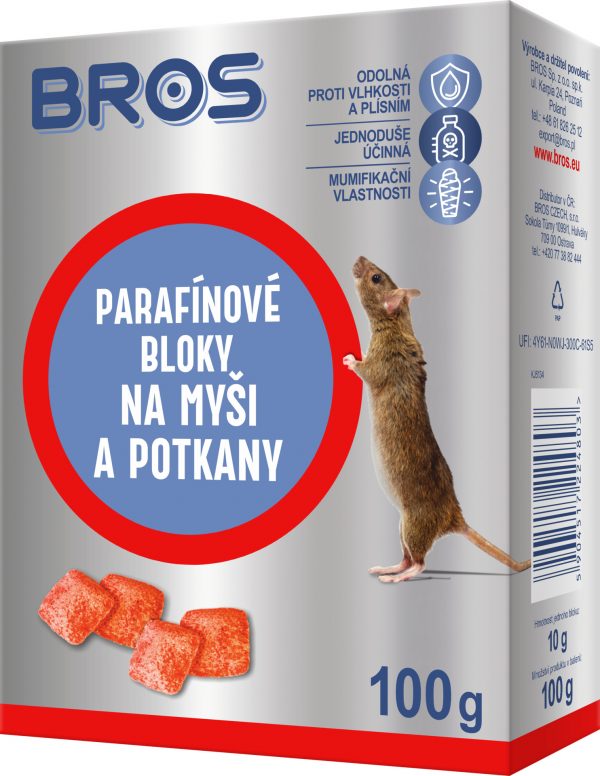BROS - parafinové bloky na myši, krysy a potkany 100 g - a24b7e0d 5439 4fd9 8ae3 64bf95a3b8e8