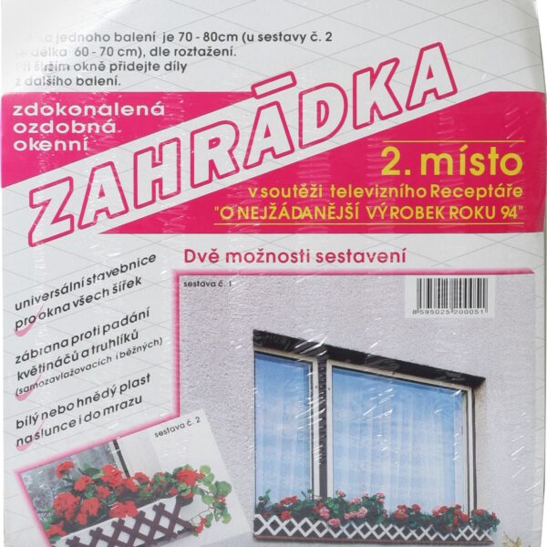 Zahrádka okenní 75 cm - hnědá