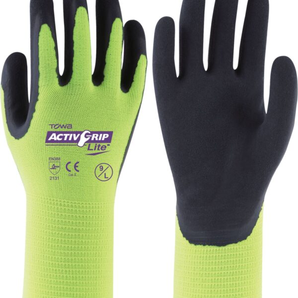 Rukavice AktivGrip Lite limetkové vel. 9/L Rosteto