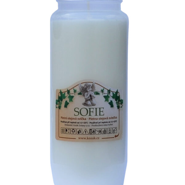 Svíčka olejová Sofie - 285 g bílá