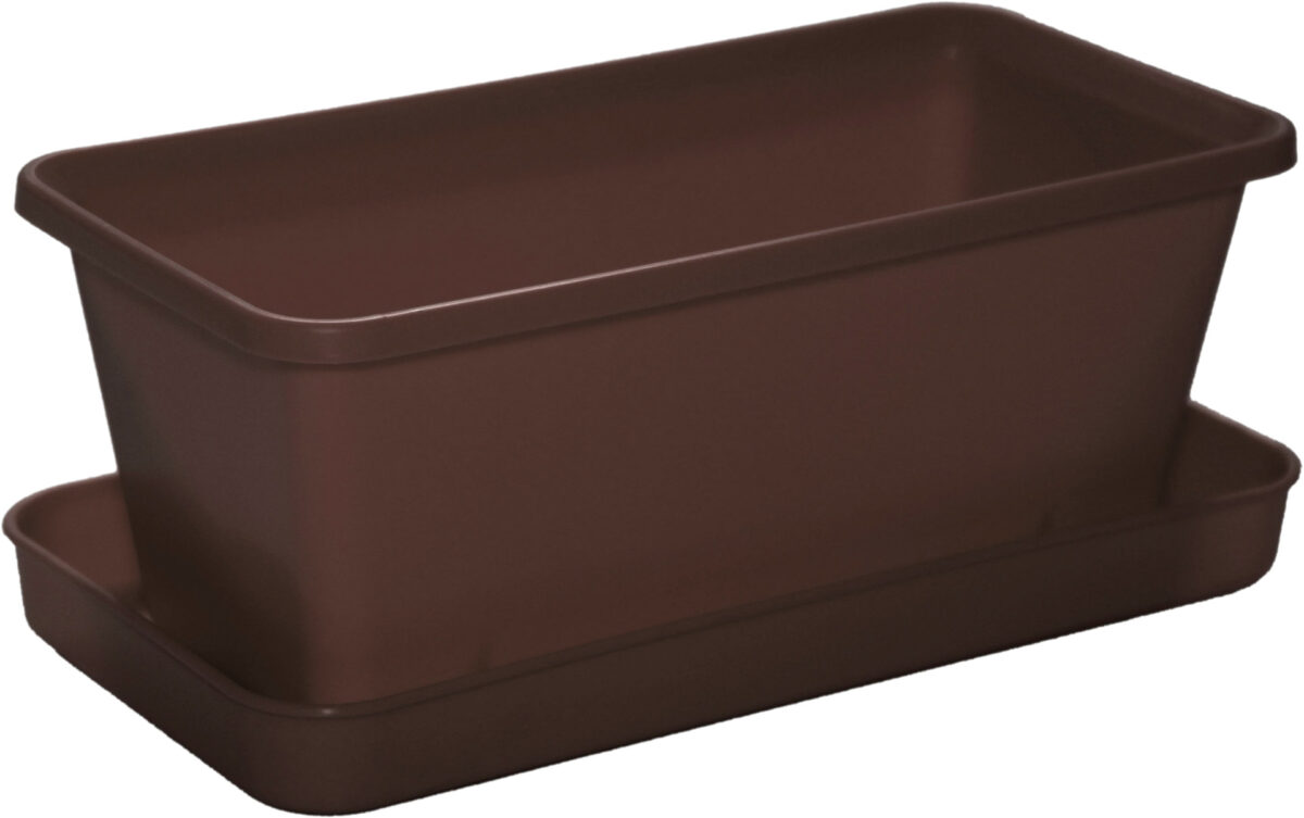 Truhlík malý s miskou - hnědý 20 cm - Image 1