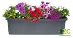 Truhlík samozavlažovací Berberis Trio - antracit 117 cm