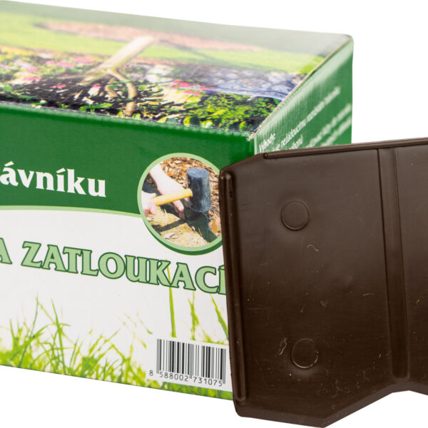 Okraj trávníku zatloukací 5 m -  12 cm hnědý