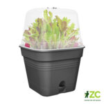 Květináč Green Basics growpot square all-in-1 20 cm -  living black