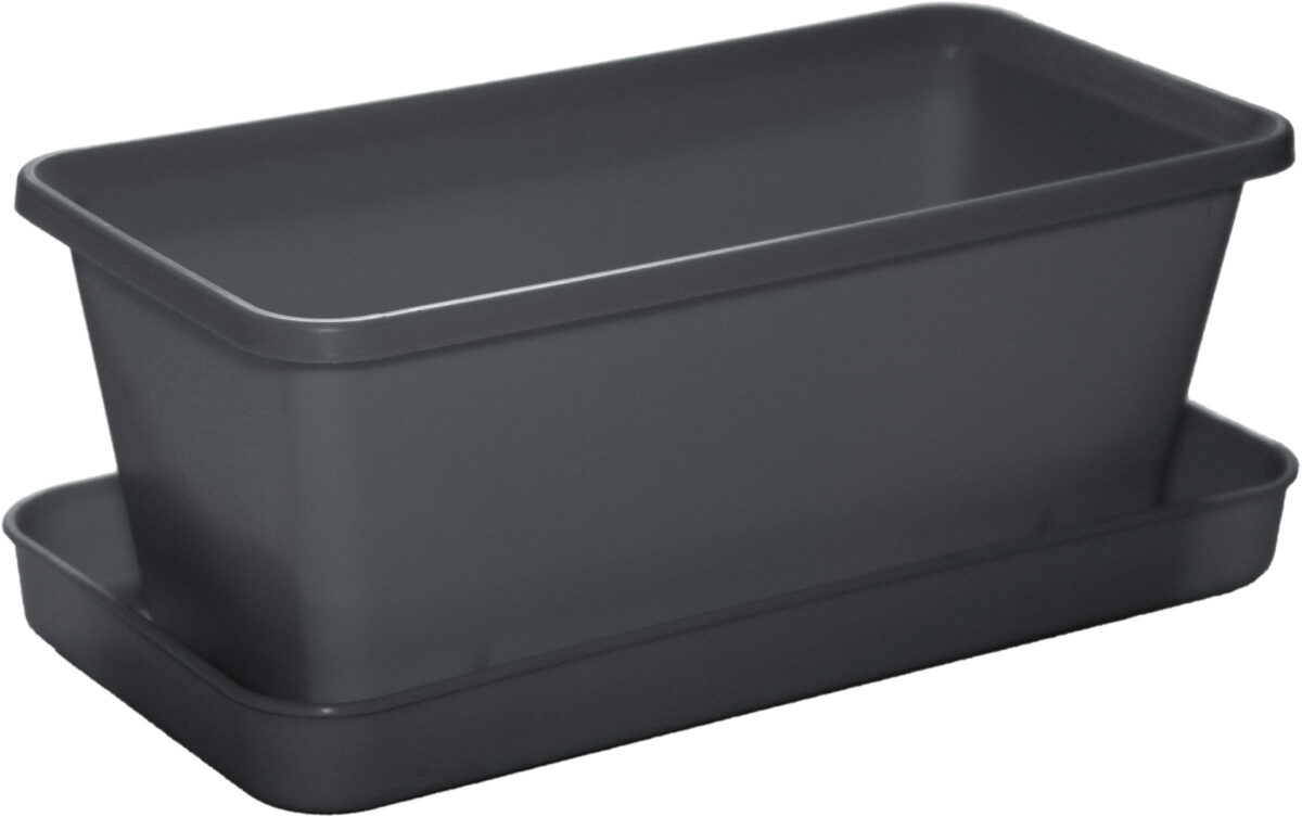 Truhlík malý s miskou - antracit 20 cm - Image 1