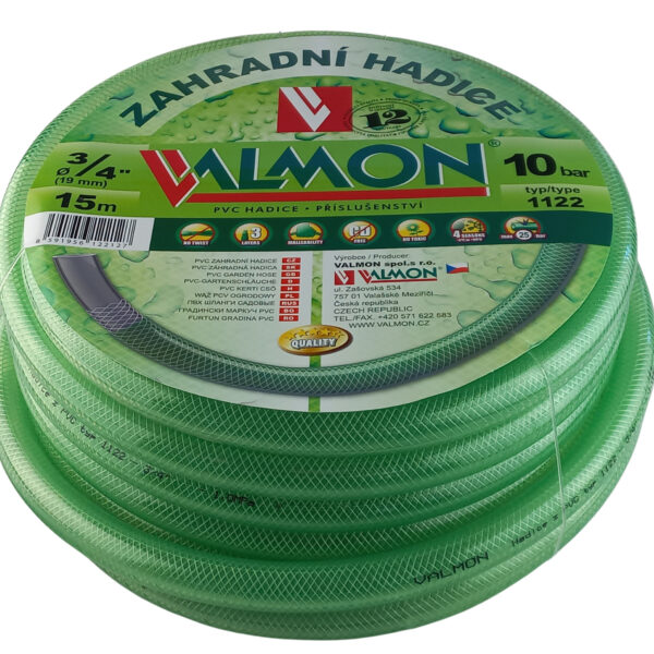 Hadice zelená transparentní Valmon - 3/4", role 15 m ( 10 bar )