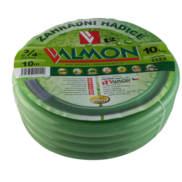 Hadice zelená transparentní Valmon - 3/4", role 10 m ( 10 bar )