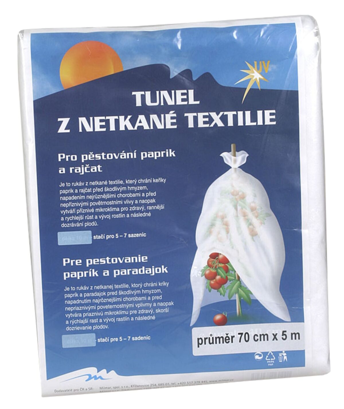 Neotex / netkaná textilie Rosteto -  tunel - bílý 70 cm x 5 m - Image 3
